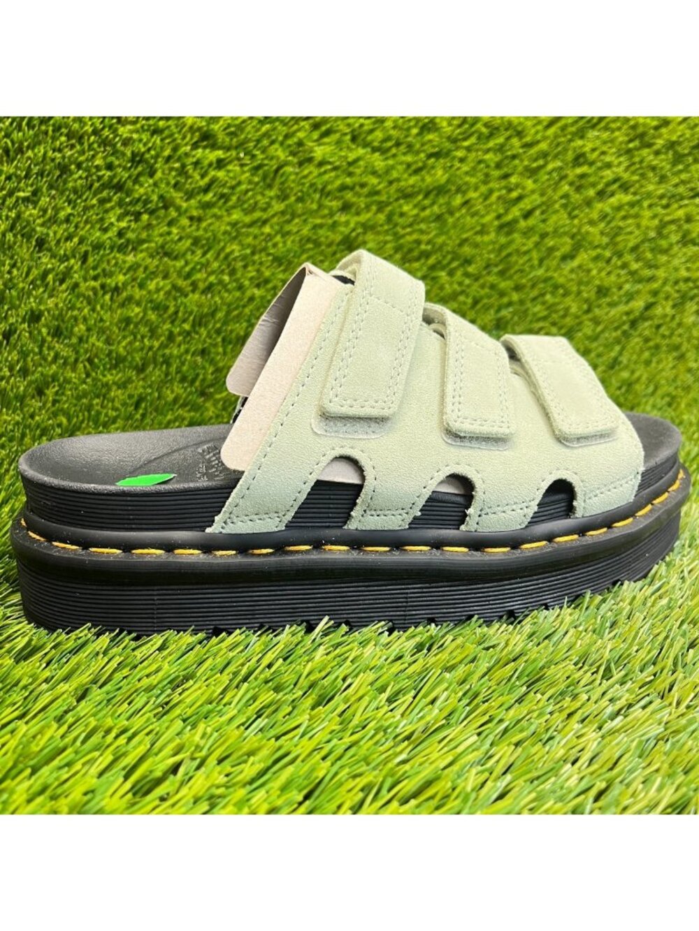 Dr. Martens Raine Slide Womens Size 7 Green Outdoor Slip On Platform Sandals